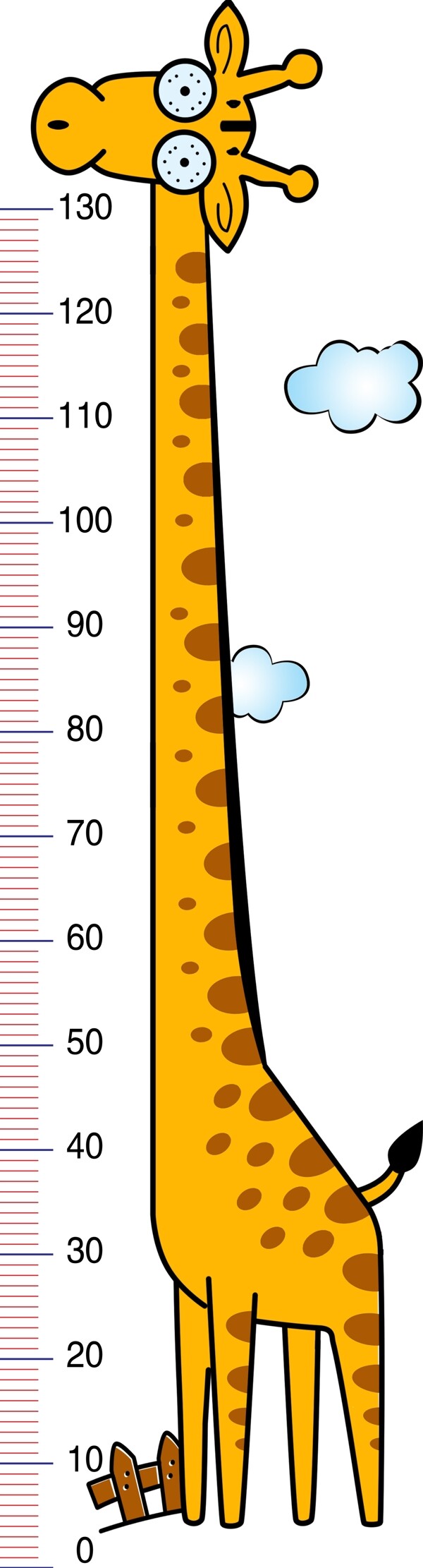 儿童卡通身高表