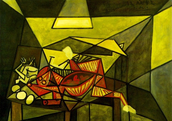 1942Naturemorte西班牙画家巴勃罗毕加索抽象油画人物人体油画装饰画