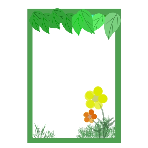 绿色创意植物边框元素
