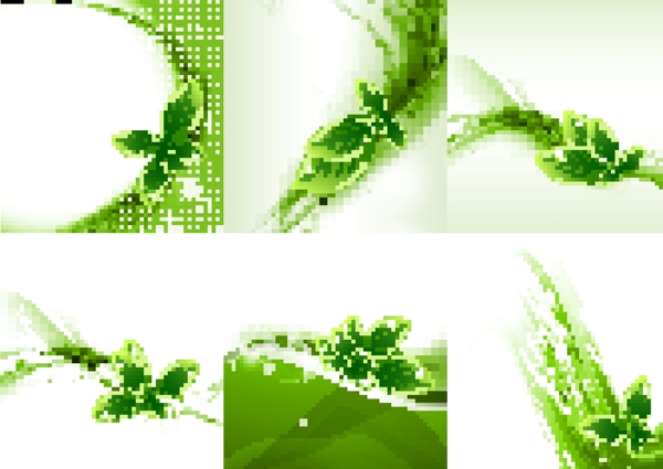 生态绿色的叶子图案3