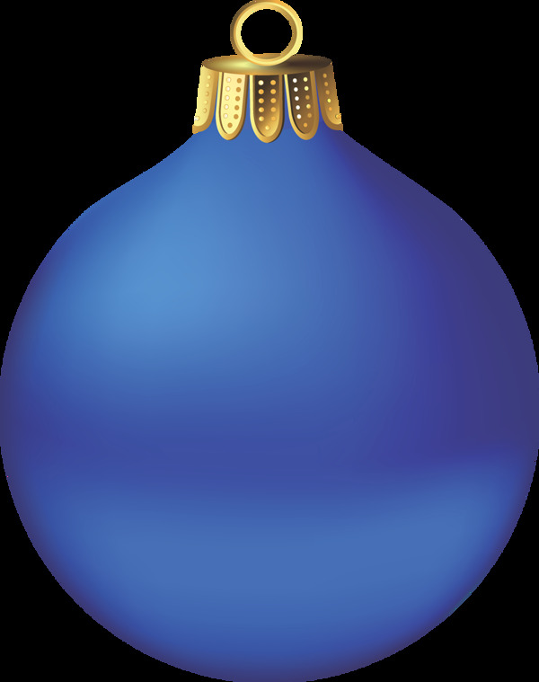 蓝色圣诞球图片免抠png透明素材