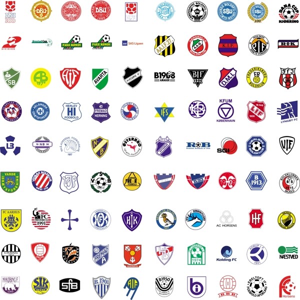 备份全球2487个足球俱乐部球队标志丹麦1图片