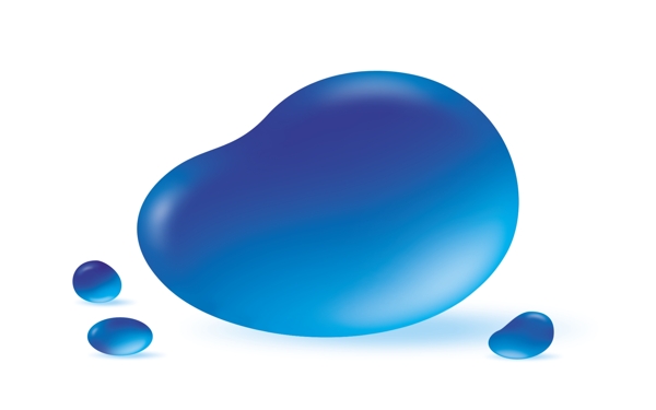PSD精美蓝色水滴水珠素材图片