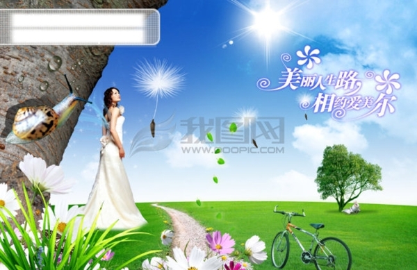 美女背景