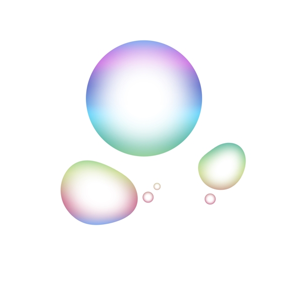 彩色气泡效果元素
