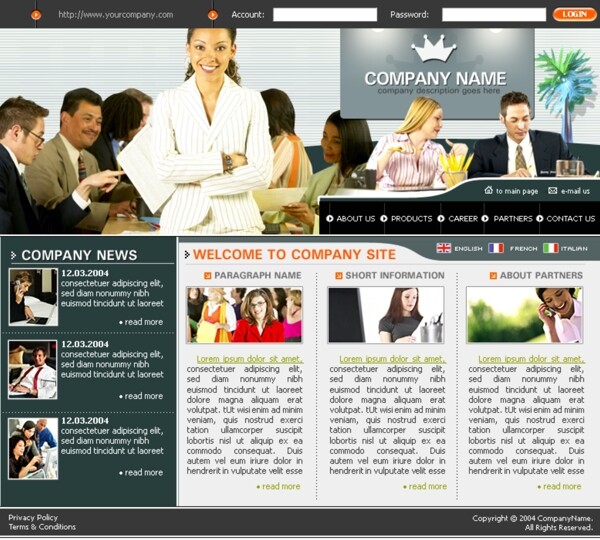 王者风范企业网站模板