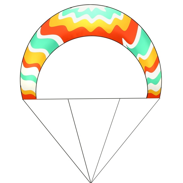热气球边框装饰插画