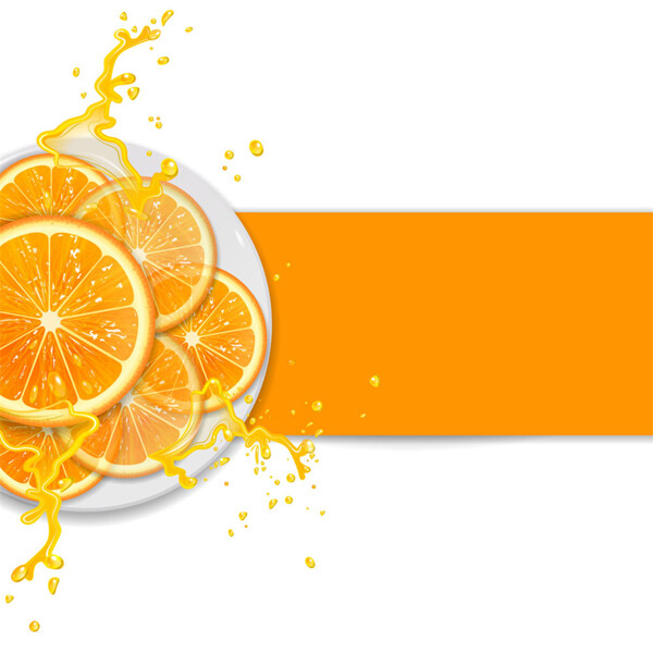 果汁与橙子图片