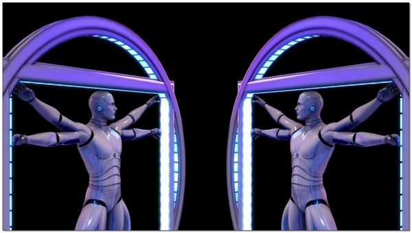 投影人类3d科幻视频素材
