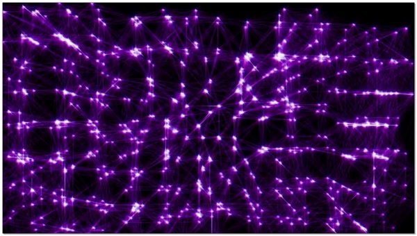 扑面紫粒子酷炫动态视频素材