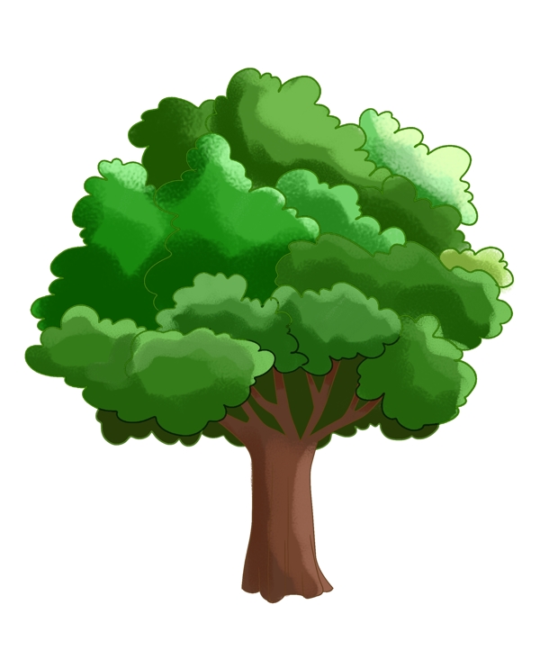 卡通植物大树插图