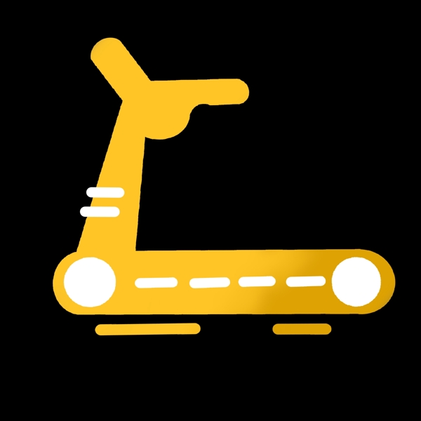 黄色跑步机小图标