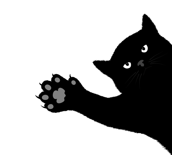 黑猫动物矢量EPS可爱