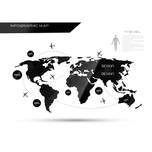 黑色商务地图