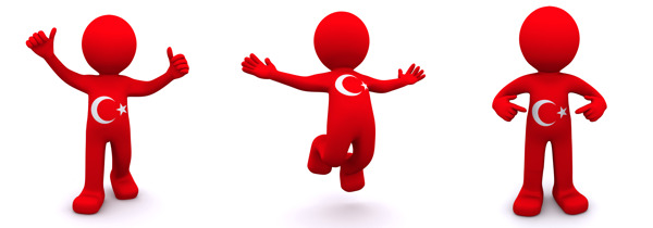 3D人物质感与土耳其国旗