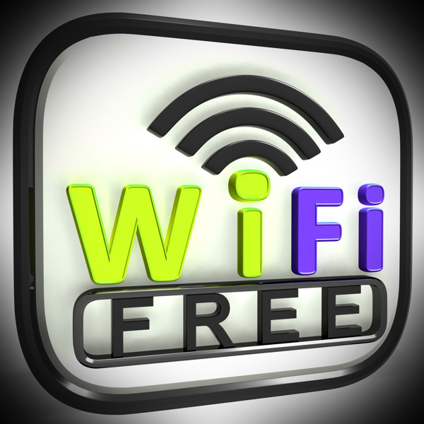 免费WiFi网络符号显示连接