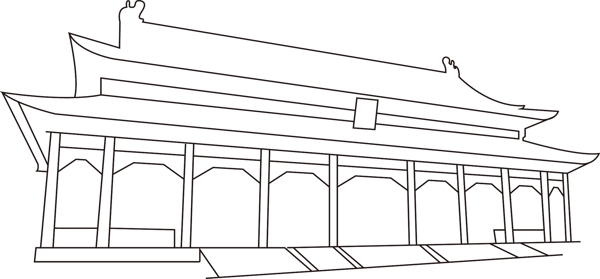 保和殿手绘线条元素