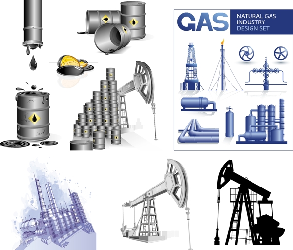 石油工业矢量素材图片