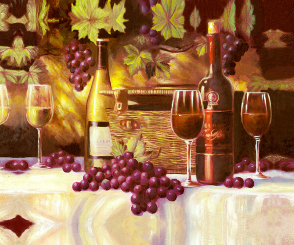 红酒葡萄背景图片