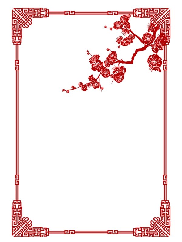 中国红剪纸背景