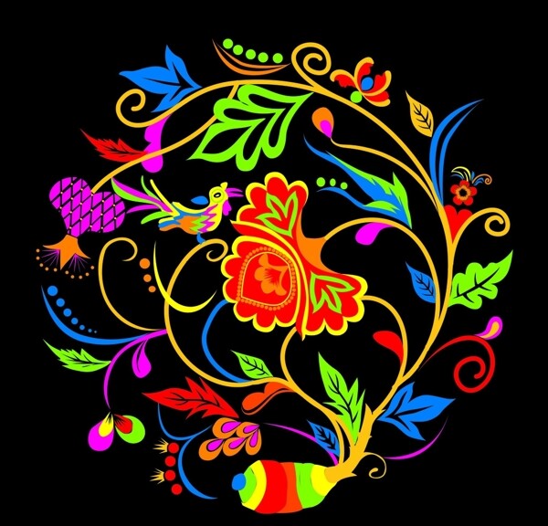 藏族花卉图案图片
