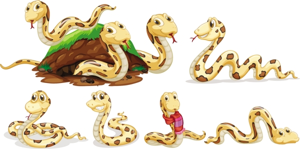卡通蛇蛇动物蛇类卡通