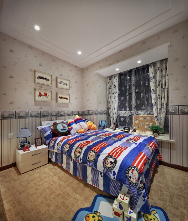 欧式可爱卧室大床设计图