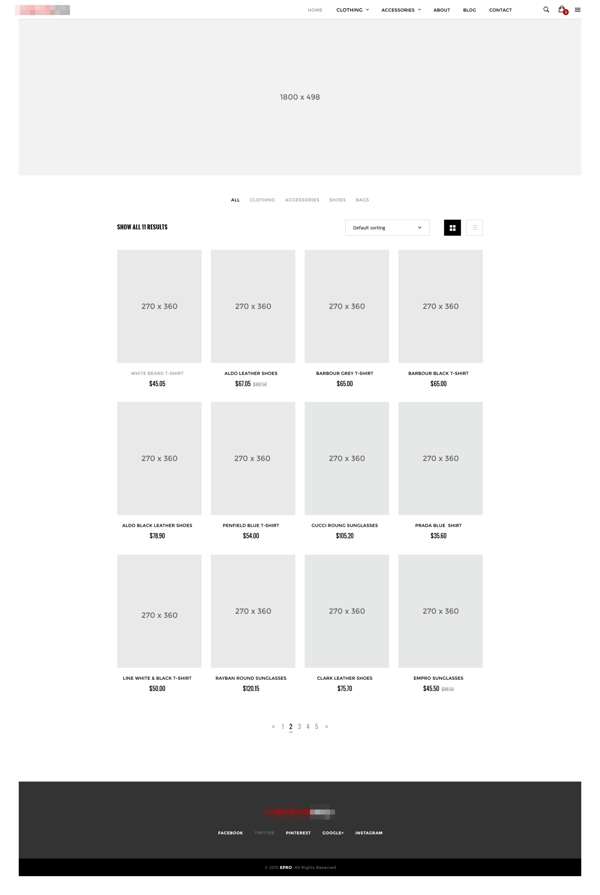 简洁的企业购物商城网站模板之产品中心