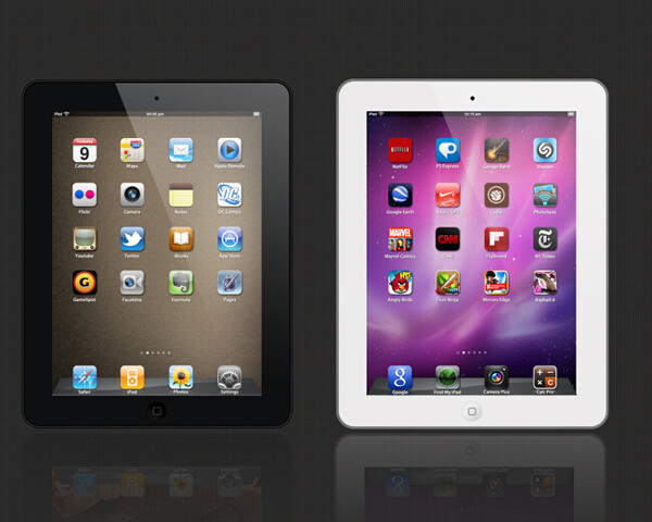 全新的iPad2PSD模板