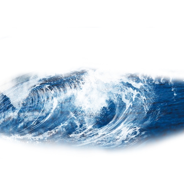 蓝色海浪白色浪花元素