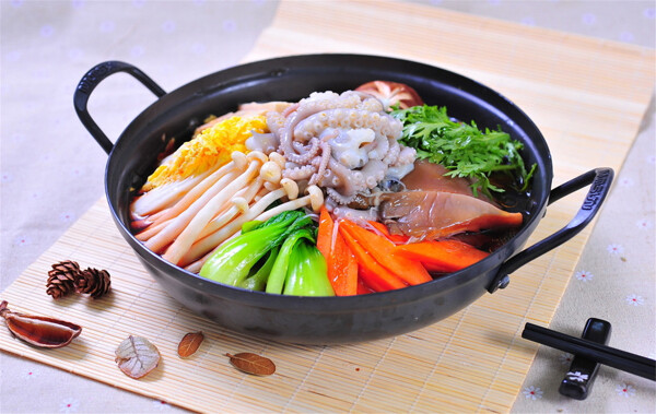 韩式章鱼火锅图片