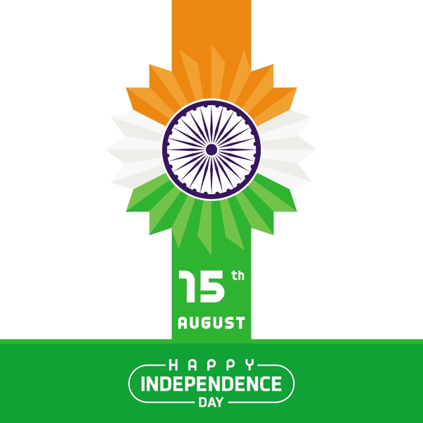 印度国旗独立背景