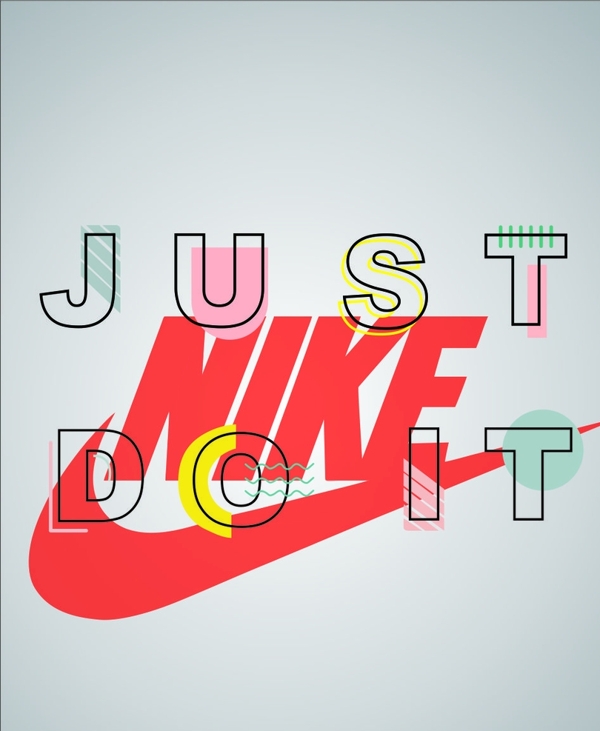 Nike字体海报