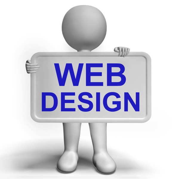 网页设计的迹象表明创造力和Web的概念