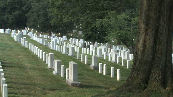 阿灵顿国家公墓的5股票视频墓碑