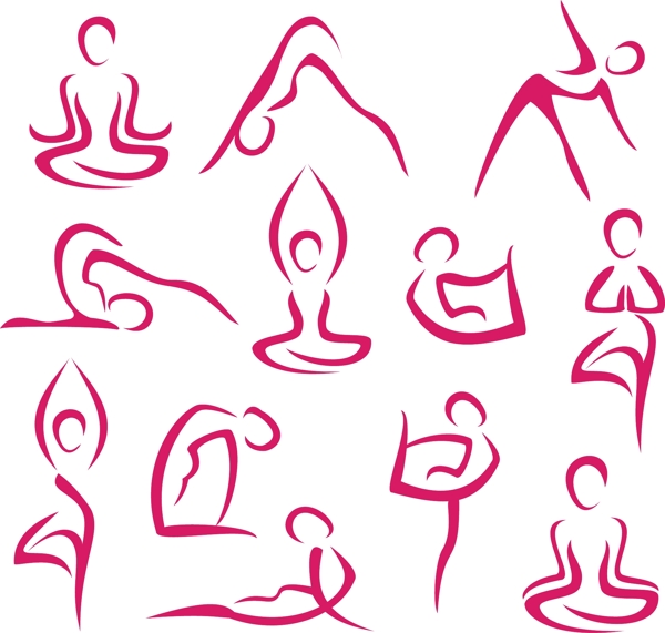 瑜珈图标图片