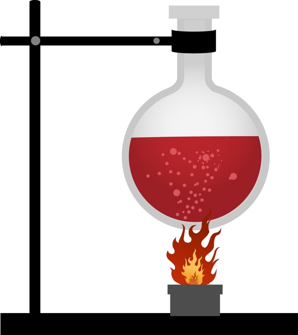 化学仪器烧瓶插画