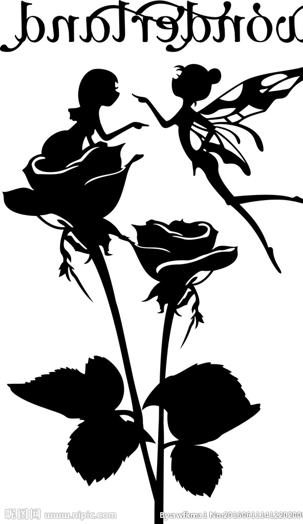 玫瑰花和美女