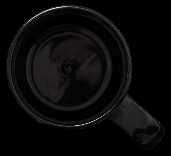 黑色陶瓷杯子俯视厨房元素