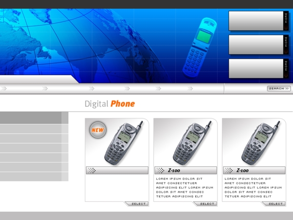 数字电话企业网站模板