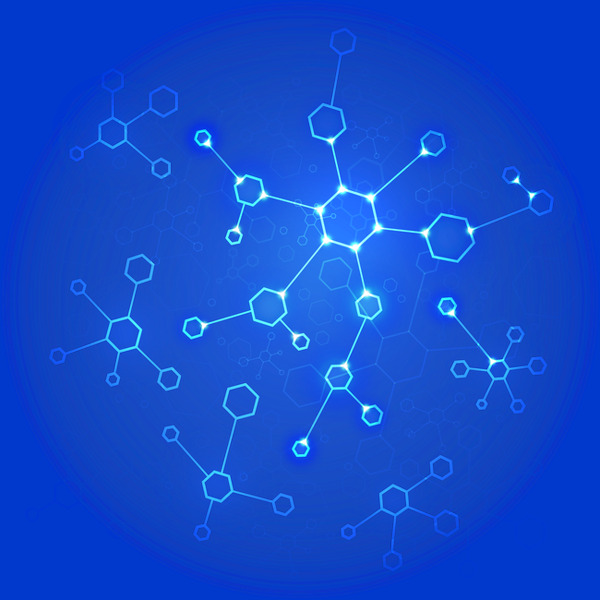 科技分子网状图素材