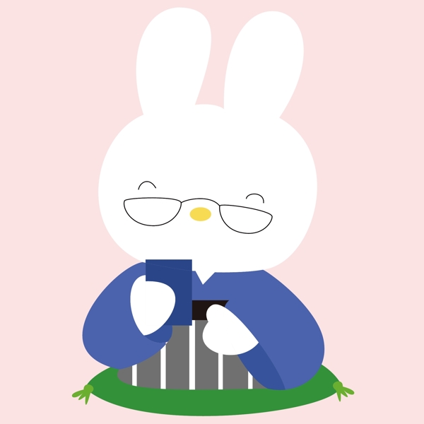 印花矢量图婴童小兔子日本风格和服免费素材