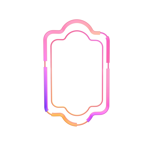 桃粉色边框创意装饰