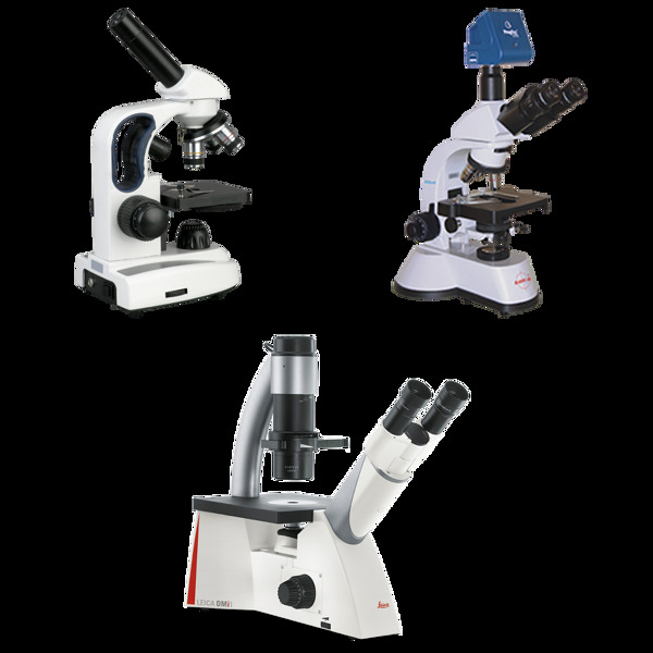 三个显微镜免抠png透明图层素材