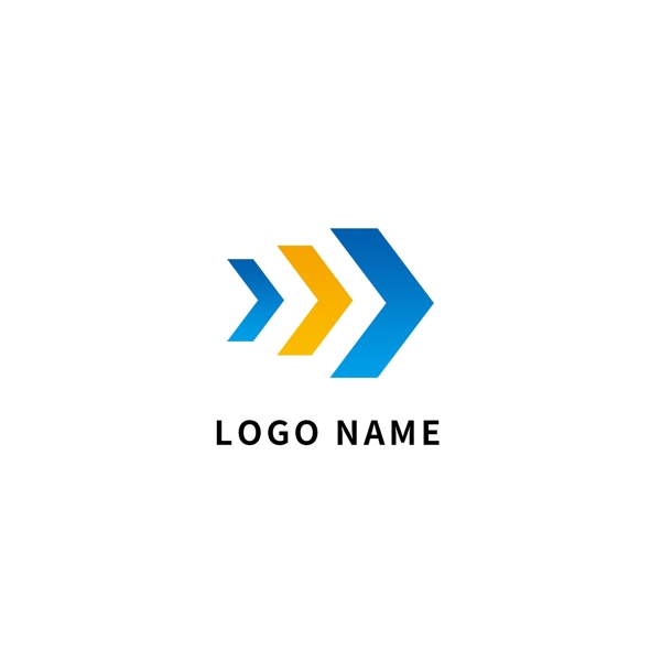 蓝色箭头商务企业logo