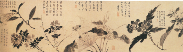 百花图周之冕中国传世名画花鸟画