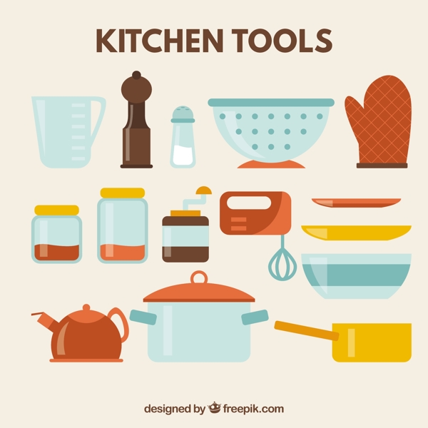 厨房工具图标集