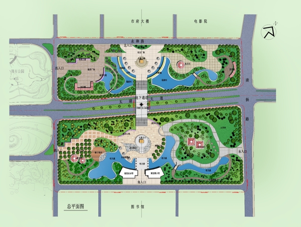 太湖广场绿化设计方案图片
