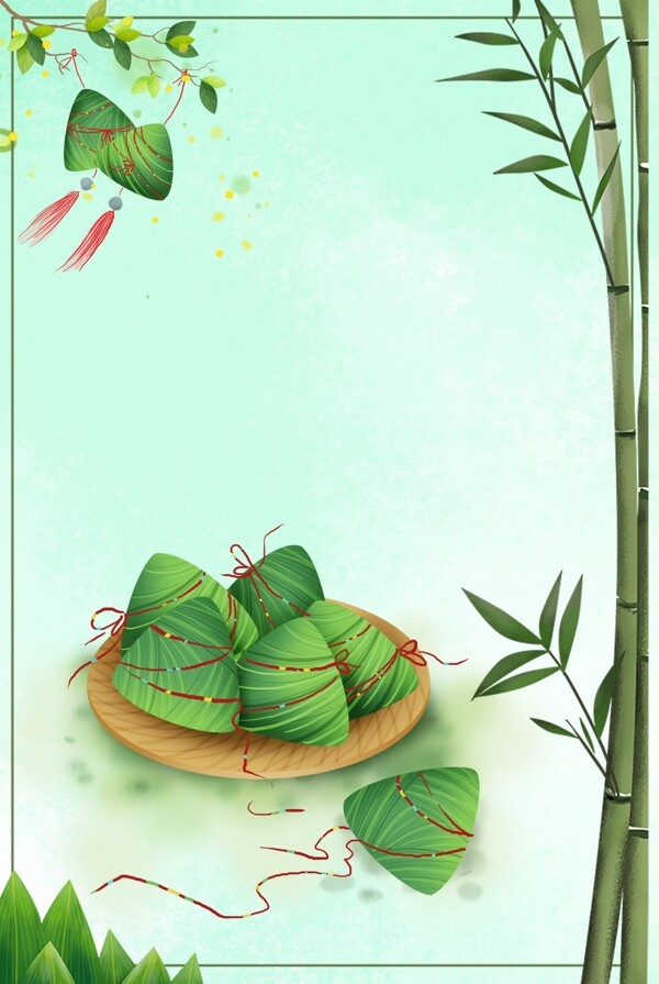 传统端午节粽子节背景图片