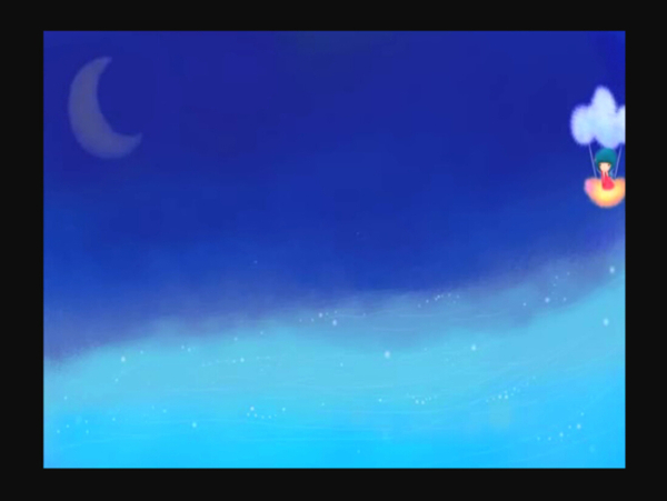 卡通云朵月亮视频素材